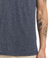 11 PROJECT Santo Herren Baumwoll-Shirt T-Shirt meliertes Sommer-Shirt mit Brusttasche 20715236 ME Schwarz, Rostrot oder Blau