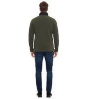 INDICODE Wilton Herren Fleece-Jacke mit Stehkragen und Brusttasche Übergangs-Jacke in melierter Optik 55383MM in Grau/Schwarz, Grün, oder Navy/Schwarz