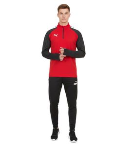 PUMA Teamliga 1/4 Zip Top Herren Sweatshirt nachhaltiges Trainings-Shirt mit dryCELL Sport-Shirt 657236 01 Rot
