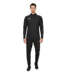 PUMA Teamliga 1/4 Zip Top Herren Sweatshirt nachhaltiges Trainings-Shirt mit dryCELL Sport-Shirt 657236 03 Schwarz