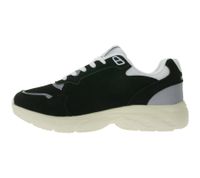 U.S. ATHLETIC Flag Men's Casual Sneakers with Overlay Look, Lace-Up Shoes, Black/White or Navy/White