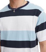11 PROJECT Frankie Men's Cotton T-Shirt, Color-Blocking Summer Shirt 21301046ME Brown/White, Blue/White, or Black/White