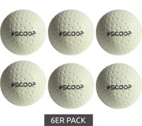 6er Sparpack SCOOP X-Treme Hockey Street-Balls mit Dimple-Design Hockeyball Sport-Ausrüstung Weiß, Grün, Pink, Gelb oder Orange
