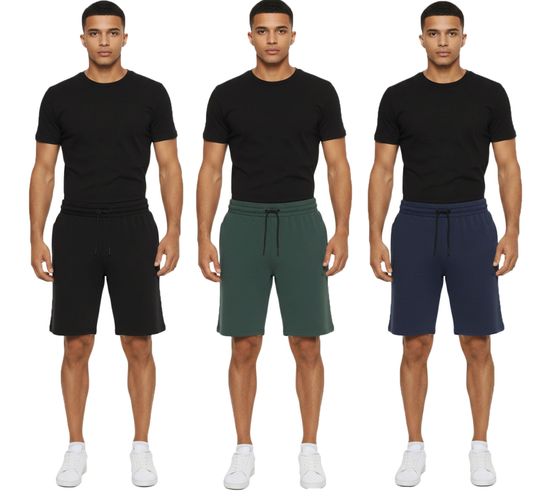 NORTH BEND Brendan Herren Sweat-Shorts Freizeit Bermuda mit Viskose und Taschen 223450MMM Schwarz, Grün oder Blau