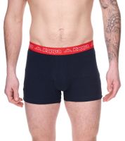 Lot de 6 boxers Kappa pour homme avec logo et inscription 351L1JW ADL Noir/Bleu/Rouge