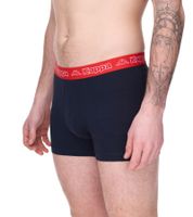 Lot de 6 boxers Kappa pour homme avec logo et inscription 351L1JW ADL Noir/Bleu/Rouge