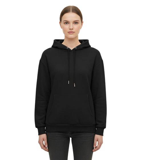 ZWILLINGSHERZ Hoodie Damen Sweat-Pullover Kapuzenpullover mit Tasche 46093-3 Schwarz