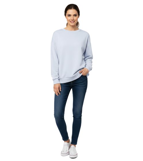 ZWILLINGSHERZ Pullover Damen Sweat-Pullover schlichter Winter-Pulli mit Rundhals 46092-84 Hellblau