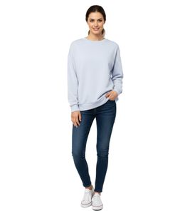 ZWILLINGSHERZ Pullover Damen Sweat-Pullover schlichter Winter-Pulli mit Rundhals 46092-84 Hellblau