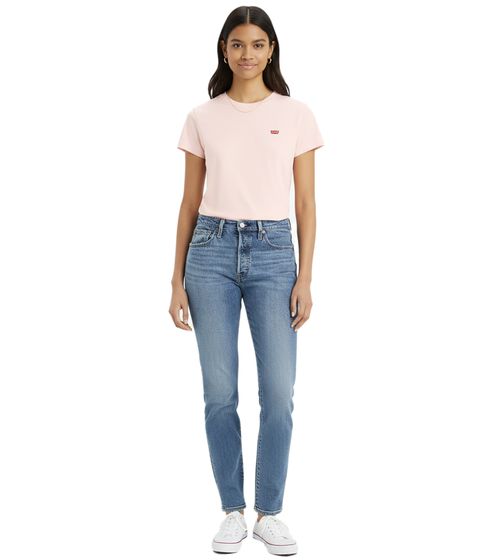 LEVI'S Perfect Tee T-shirt da donna con logo applicato, maglietta estiva in cotone 39185-0323 Rosa