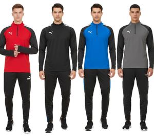 PUMA Teamliga 1/4 Zip Top Herren Sweatshirt nachhaltiges Trainings-Shirt mit dryCELL Sport-Shirt 657236 Rot, Blau, Schwarz oder Grau
