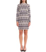 Confezione da 2 abiti midi da donna Aniston CASUAL con stampa all-over, abito a maniche lunghe con spacco sulla schiena 86478136 Verde/Viola