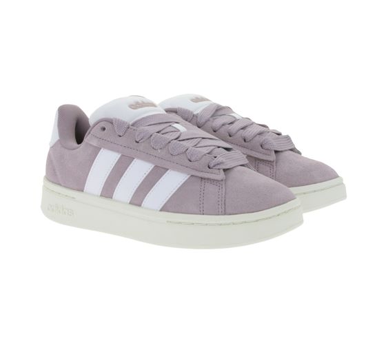 Sneakers adidas Grand Court Alpha da donna con tecnologia Cloudfoam, scarpe casual con lacci, IH3848 Viola/Bianco