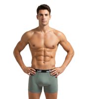 Confezione da 3 boxer da uomo PUMA Basic, in cotone, 100003547 001 Nero/Grigio Melange/Verde