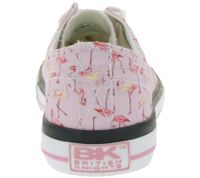 BRITISH KNIGHTS Master Lo Damen Low-Top Sneaker mit Flamingo-Print Schnür-Schuhe aus Canvas B49-3721-02 Rosa
