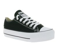 BRITISH KNIGHTS Kaya Low Damen Low-Top Canvas-Sneaker mit verstärktem Zehenbereich Schnür-Schuhe B49-3705-02 Schwarz