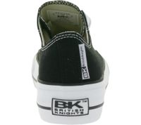 BRITISH KNIGHTS Kaya Low Damen Low-Top Canvas-Sneaker mit verstärktem Zehenbereich Schnür-Schuhe B49-3705-02 Schwarz