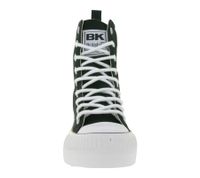 BRITISH KNIGHTS Kaya High Damen High-Top Canvas-Sneaker mit Plateau-Sohle Schnür-Schuhe mit verstärktem Zehenbereich B49-3703-02 Schwarz