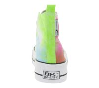 BRITISH KNIGHTS Kaya Mid Damen Mid-Top Canvas-Sneaker mit verstärktem Zehenbereich Schnür-Schuhe B49-3712-04 Rosa/Bunt