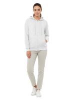 ZWILLINGSHERZ Women's Hooded Zip-Up Hoodie with Pockets 46094 Gray, Beige, Pink, or Black