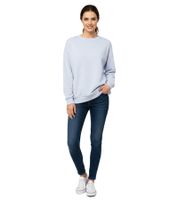 ZWILLINGSHERZ Women's Sweater, Simple Winter Pullover with Crew Neck, 46092, Gray, Beige, or Light Blue