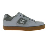DC Pure Men's Low Top Sneakers with Mesh Lining, Genuine Leather Shoes 300660 Gray