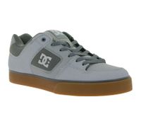 DC Pure Men's Low Top Sneakers with Mesh Lining, Genuine Leather Shoes 300660 Gray