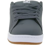 Baskets basses DC Court Graffik pour homme, chaussures de skate en cuir véritable avec perforations d'aération, référence 300529, grises.