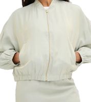 Giacca da donna lucida, bomber in raso, oversize, 913821, menta/oro