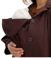 Fashionable Women's 3-in-1 Maternity Cape with Baby Carrier Insert, Cotton Pregnancy Jacket 931239 Brown