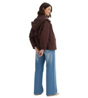 Fashionable Women's 3-in-1 Maternity Cape with Baby Carrier Insert, Cotton Pregnancy Jacket 931239 Brown