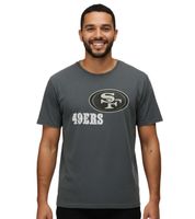 RE:COVERED X NFL San Francisco 49érs Herren T-Shirt mit Print Baumwoll-Shirt Rundhals-Shirt RCNFL13 Bunt Batik oder Grau