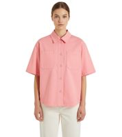 Versatile Women's Oversized Baggy Summer Shaket Cotton Shirt Jacket 967153 Pink