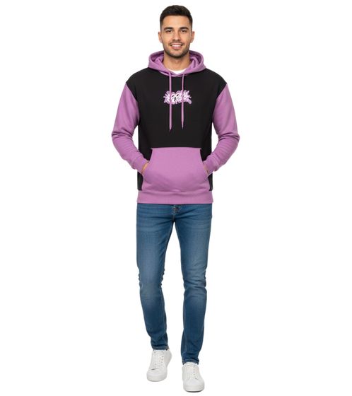 Hollister X Social Tourist Herren Hoodie mit Social Tourist-Print Baumwoll-Pullover 365-352-0015-641 Schwarz/Lila