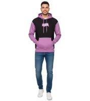 Hollister X Social Tourist Herren Hoodie mit Social Tourist-Print Baumwoll-Pullover 365-352-0015-641 Schwarz/Lila