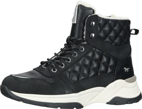 Stivaletti alla moda MUSTANG, scarpe con lacci da donna 1438-603-9 Nero