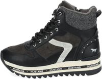 Eleganti stivaletti MUSTANG, scarpe stringate da donna 1364-505-9 Nero