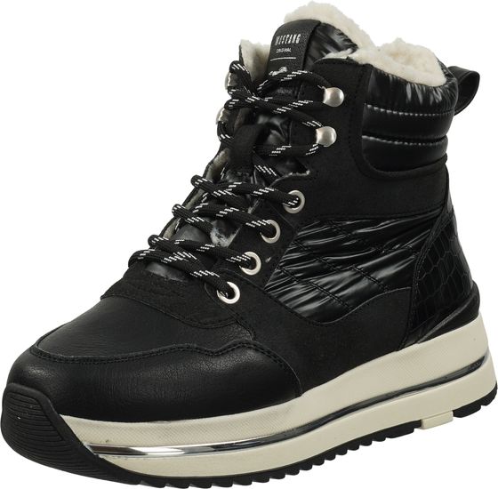 Stivaletti alla moda MUSTANG, scarpe con lacci da donna, 1480-602-9, nero