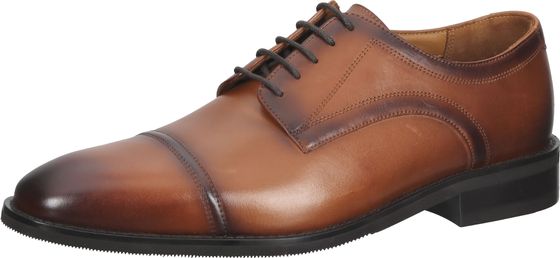 Zapatos de negocios GORDON & BROS cómodos, zapatos con cordones para hombre, 624696 TAN Rojo