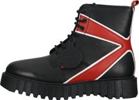 Bequeme Kickers Stiefelette Schnürschuhe für Damen 910624-50 83 Schwarz