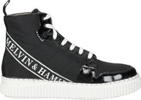 Modische Melvin & Hamilton Sneaker Schnürschuhe für Damen Nuri 14 119587 Baby Soft Patent Schwarz