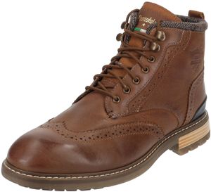 Bottines Pantofola d'Oro polyvalentes, chaussures à lacets pour hommes 10233052.JCU Marron