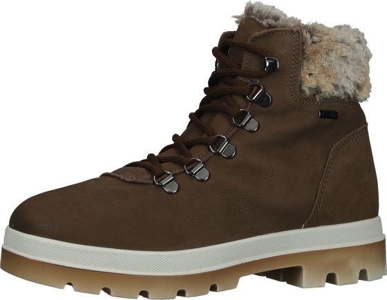 Versatile IMAC ankle boots, lace-up shoes for women, 258858 30176-017, brown