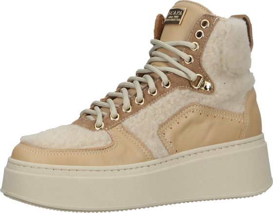 Comfortable SCAPA women's sneakers, lace-up shoes 21/MARA15 120 Beige