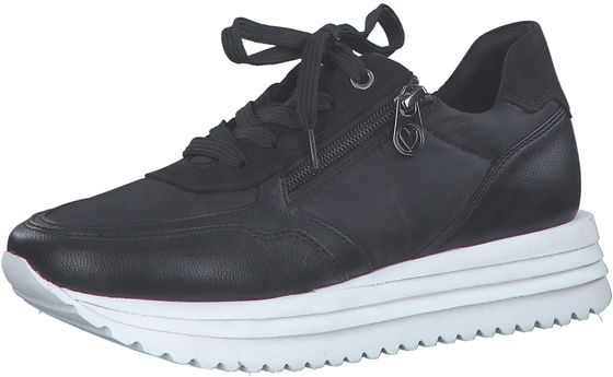 Versatile MARCO TOZZI women's lace-up sneakers 2-2-23747-20 098 Black