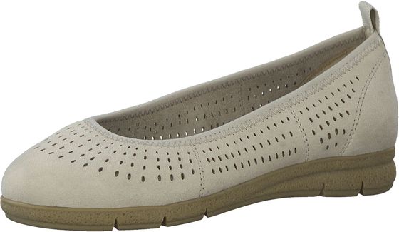 Comfortable Tamaris ballerina slip-on shoes for women 8-8-82101-20 400 Beige