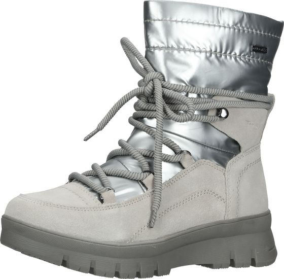 Elegant Tamaris ankle boots, lace-up shoes for women, 8-8-86413-29, 204 Grey