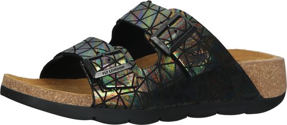 Trendy FLY London women's mules, slip-on shoes P144721 011 Black