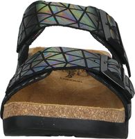 Trendy FLY London women's mules, slip-on shoes P144721 011 Black