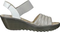 Comfortable FLY London sandals, slip-on shoes for women P501414 001 silver